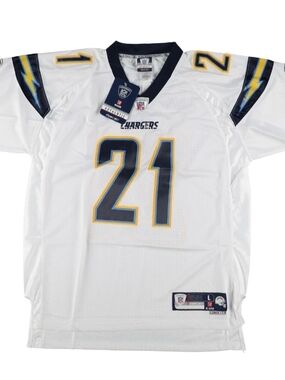 San Diego Chargers #21 White Away Jersey Swingman Stitched Authentic